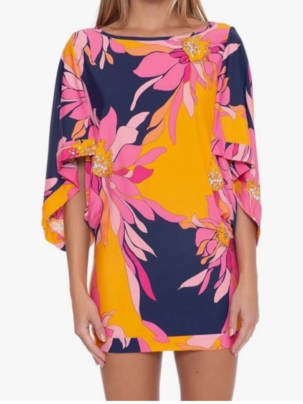 Trina Turk Vibrant Floral Swimsuit Cover Up in Medium